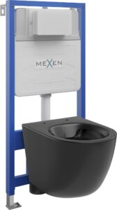 MEXEN/S WC předstěnová instalační sada Fenix Slim s mísou WC Lena
