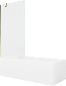 MEXEN/S Cubik obdélníková vana 160 x 70 cm s panelem + vanová zástěna 90 cm