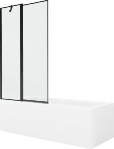 MEXEN/S Cubik obdélníková vana 170 x 70 cm s panelem + vanová zástěna 100 cm