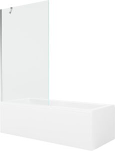 MEXEN/S Cubik obdélníková vana 170 x 70 cm s panelem + vanová zástěna 100 cm